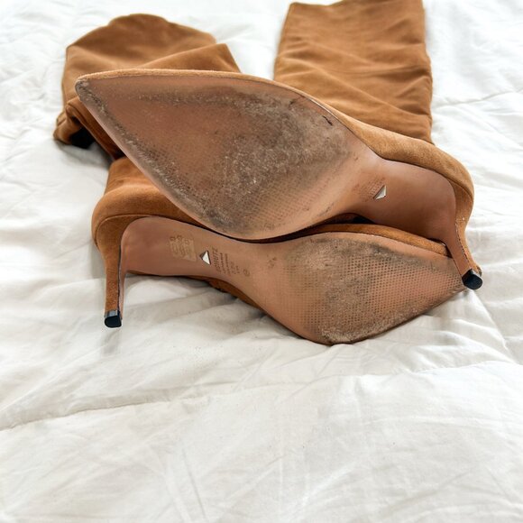 Schutz Anamaria Over the Knee Suede Boots in Wood Brown Size 8.5B EUC - Picture 5 of 8